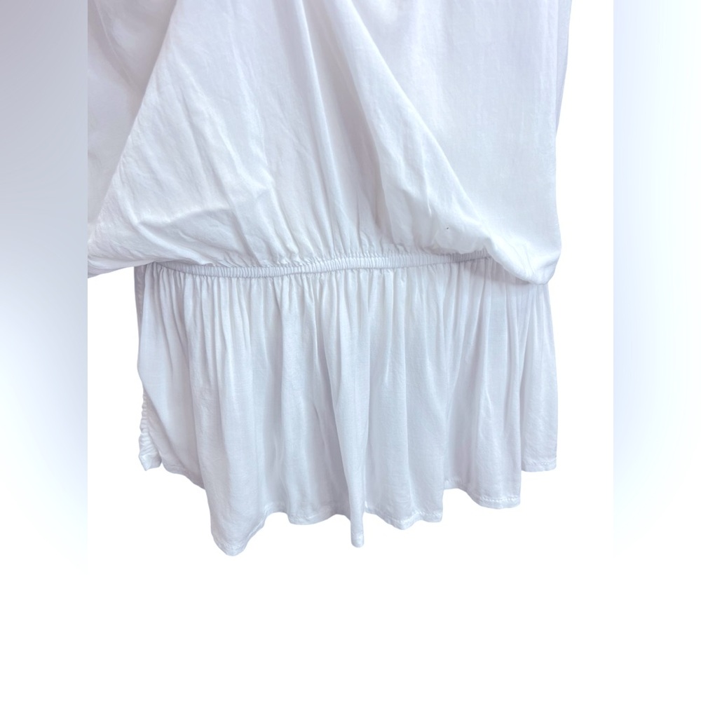 Franco Ferri Made in Italy Cotton Silk White Boho Mini Dress Tunic M - Picture 7 of 11